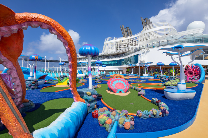 With Royal Caribbean’s Utopia of the Seas, the ultimate short getaway, playtime for the kids is also taken to the next level, from mini golf at AquaDunes to adventures at Utopia Playscape, featuring a 39-foot-tall climbable lighthouse, three dry slides, a ninja obstacle course and buoy swings.