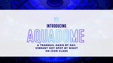 Introducing AquaDome: A Tranquil Oasis by Day, Vibrant Hot Spot by Night on Icon Class